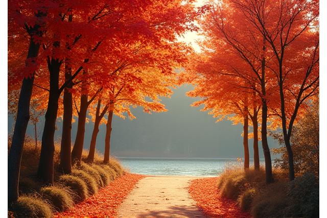 경주 보문호반의 가을 단풍길, 꽃잎 여정 갤러리